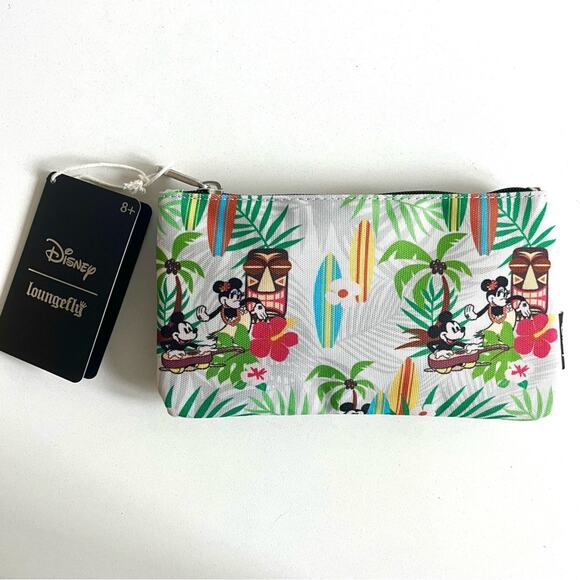 LOUNGEFLY DISNEY Tropical Pouch, Mickey Ears & 3 Beachy Bracelets, 3 NWT ITEMS! - Picture 5 of 13